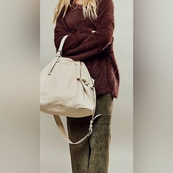 NWOT Free People Harrison Bunny Crew Small Brown New $168 retail Fuzzy Oversized - Picture 5 of 8